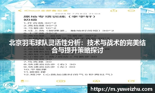 北京羽毛球队灵活性分析：技术与战术的完美结合与提升策略探讨