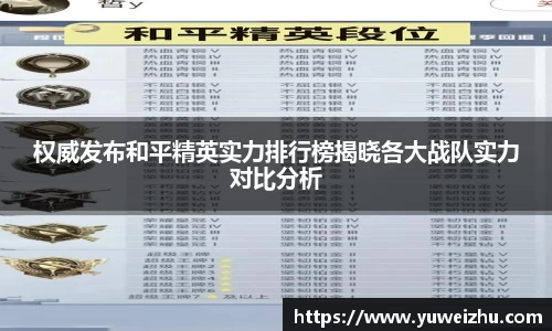 权威发布和平精英实力排行榜揭晓各大战队实力对比分析