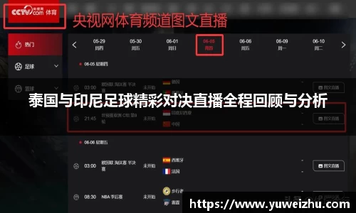 泰国与印尼足球精彩对决直播全程回顾与分析